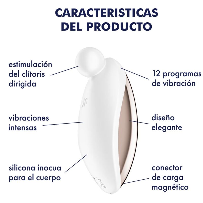 SATISFYER - VIBROMASSEUR POSABLE SPOT ON 2 BLANC