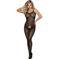 SUBBLIME - 951726 SCHWARZER ELASTISCHER NETZ-BODY OHNE ZWICKEL, EINHEITSGRÖSSE