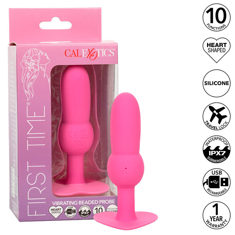 CALEXOTICS - FIRST TIME ANALE PERLENKETTE SPULE 10 VIBRATIONEN ROSA
