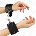 KINK - ARMBAND-FESSELN AUS SCHWARZEM, VERSTELLBAREM LACKLEDER, 21-28 CM X 5.5 CM