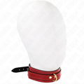 KINK - COLLIER RÉGLABLE ROUGE LIE DE VIN AVEC DÉTAILS DORÉS 29-42,5 CM X 4 CM