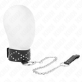 KINK - COLLIER DE 65 CM AVEC LAISSE ET CLOUS ARGENTÉS MODÈLE 3 AJUSTABLE DE 36 À 43 CM X 5 CM