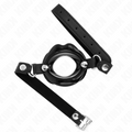 BAILLON KINK - LÈVRE 8 CM AVEC SANGLE EN SIMILI CUIR NOIR 63 x 2 CM RÉGLABLE 39-58 CM