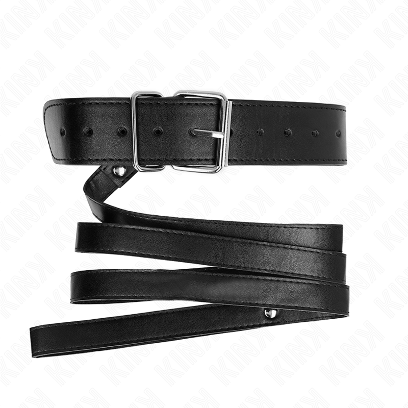 KINK - COLLIER AVEC CEINTURE 116 CM SANGLE NOIRE AJUSTABLE 32-50 CM X 8 CM