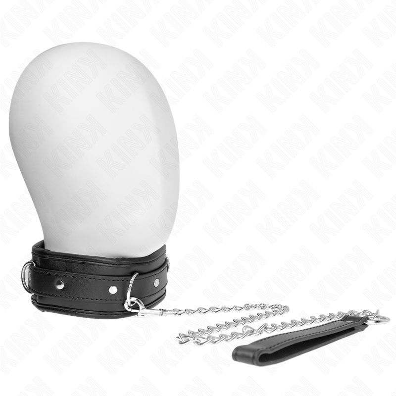 KINK - HALSBAND MIT SCHWAMM-KUNSTLEDERRIEMEN MODELL 3 VERSTELLBAR 37-54 CM X 3 CM