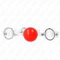 KINK - ROTER TRANSPARENTER PVC-BALL 4 CM GAG VERSTELLBAR