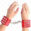 KINK - HANDGELENK-FESSELN MIT SCHNELLVERSCHLUSS ROT VERSTELLBAR 19-24 CM X 5.5 CM