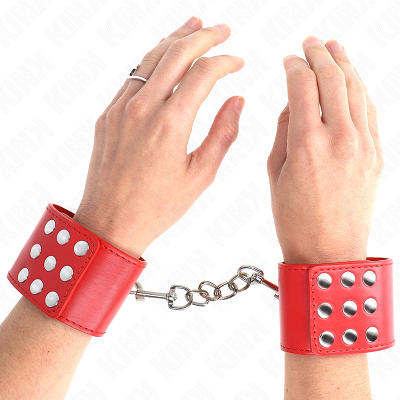 KINK - HANDGELENK-FESSELN MIT SCHNELLVERSCHLUSS ROT VERSTELLBAR 19-24 CM X 5.5 CM