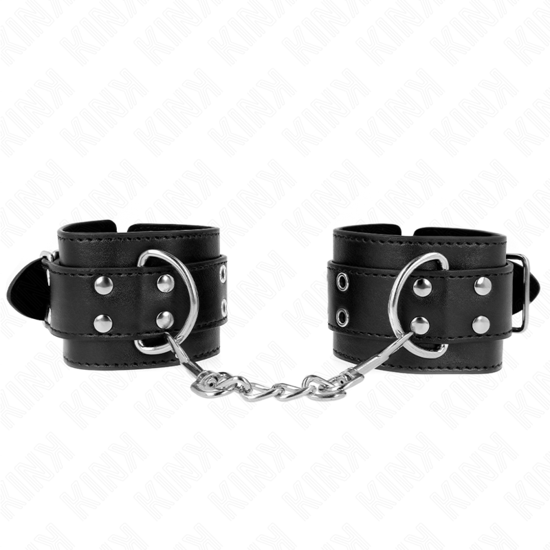 KINK - DOPPIA FIBBIA POLSIERE NERE REGOLABILI 19-26 CM