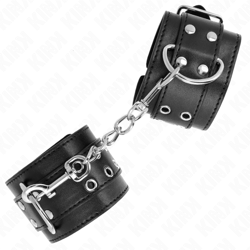 KINK - DOPPIA FIBBIA POLSIERE NERE REGOLABILI 19-26 CM