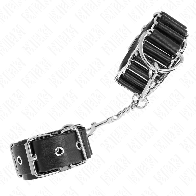 KINK - HINGE-LIKE THIN WRIST RESTRAINTS BLACK ADJUSTABLE 16-22 CM X 3.5 CM