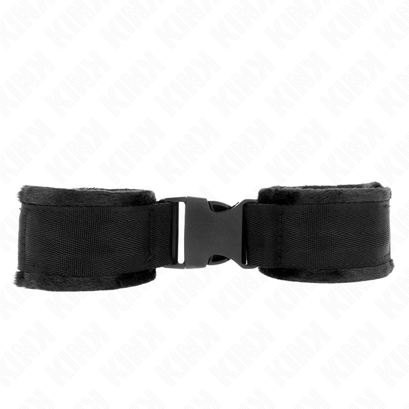 KINK - NYLON BIND HOOK&LOOP WRIST RESTRAINTS RED-BLACK MODEL 1 ADJUSTABLE 25-35 CM X 6 CM