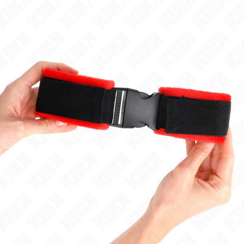 KINK - NYLON BIND HOOK&LOOP WRIST RESTRAINTS BLACK MODEL 1 ADJUSTABLE 25-35 CM X 6 CM