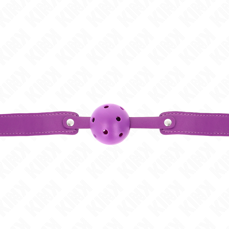 KINK - PURPLE BREATHABLE BALL 4.5 CM GAG 65 x 2.5 CM