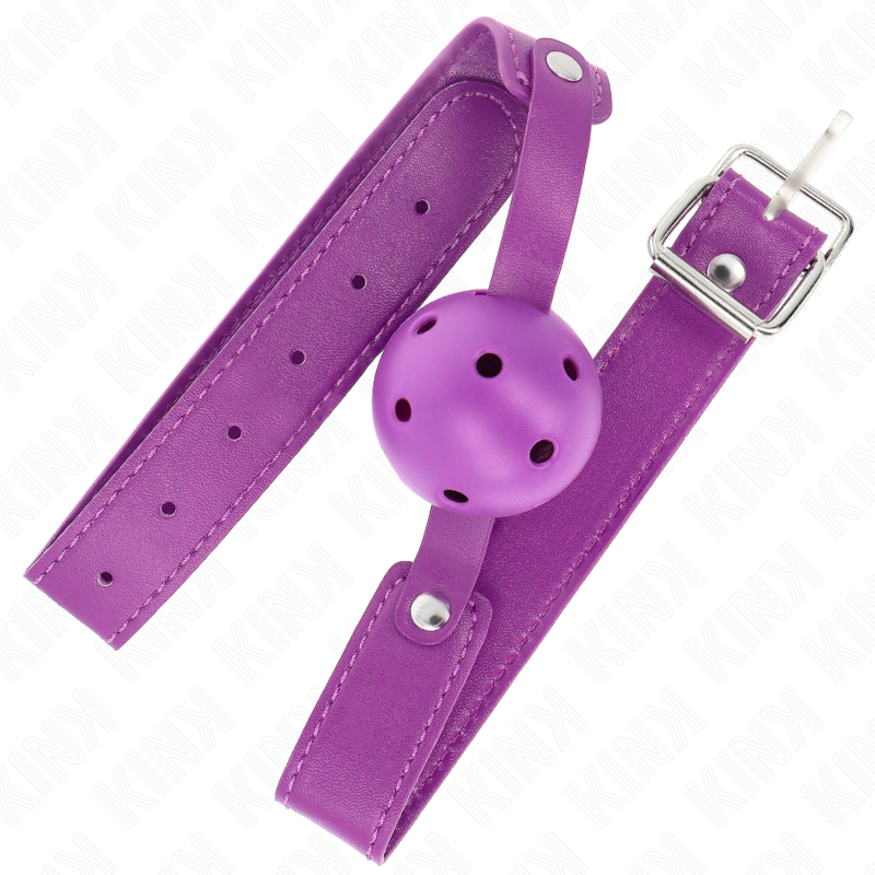 KINK - PURPLE BREATHABLE BALL 4.5 CM GAG 65 x 2.5 CM