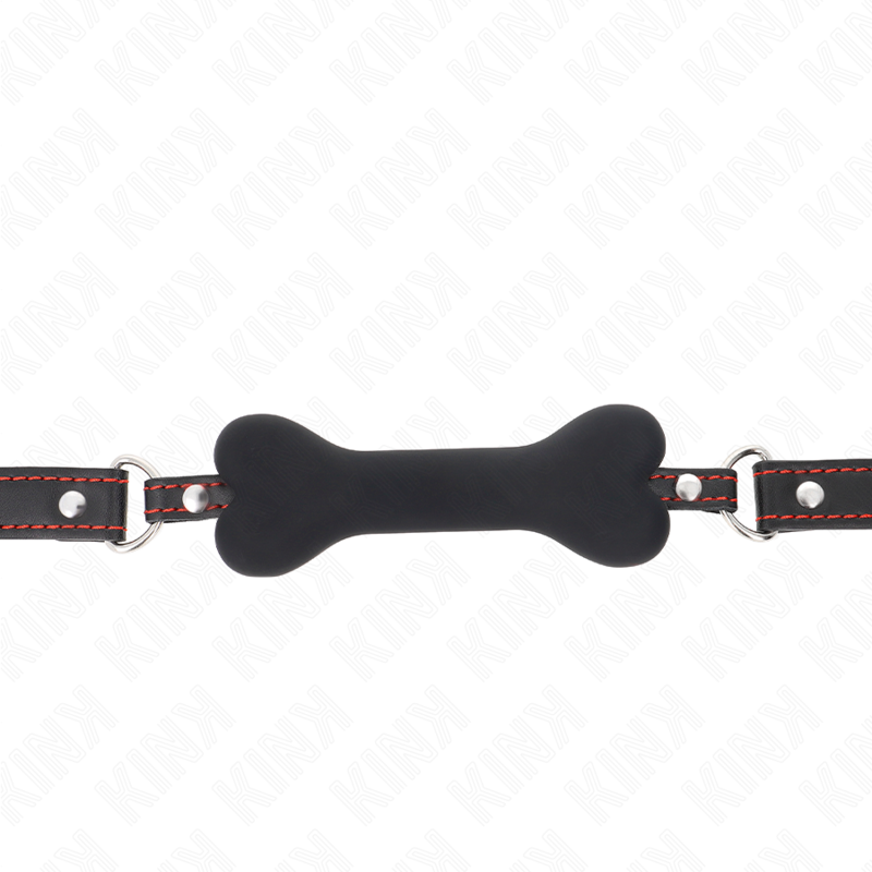 KINK - BÂILLON EN OS NOIR 12 CM 63 x 2 CM