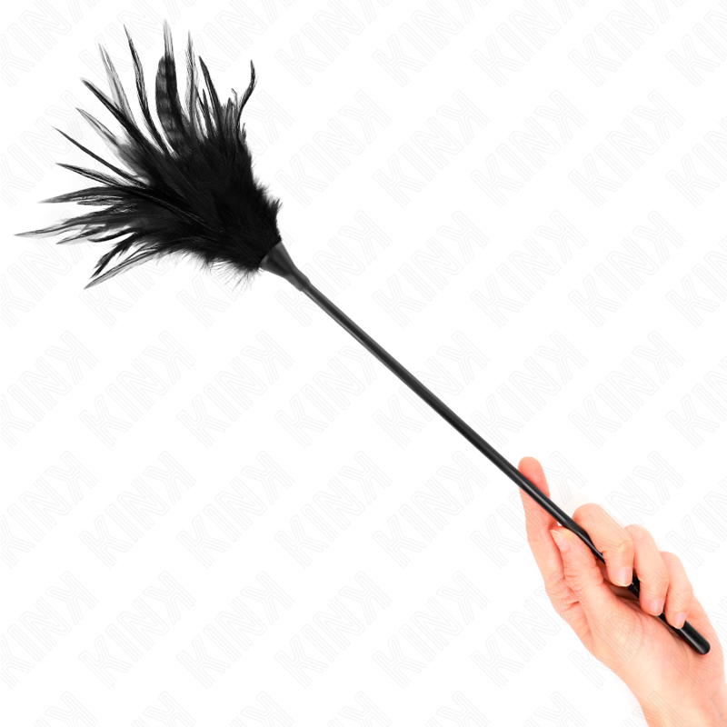 KINK - PLUMES DE CHATOUILLAGE NOIRES MULTIPLES 45 CM