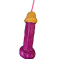 DIABLO PICANTE - VERRE EN FORME DE PÉNIS EN PLASTIQUE FUCHSIA