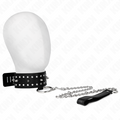 KINK - HALSBAND MIT LEINE 65 CM MIT SILBERNEN NIETEN MODELL 1 VERSTELLBAR 36-43 CM X 5 CM