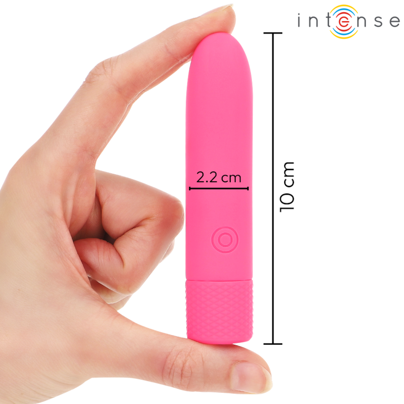 INTENSE - BALLE VIBRANTE RECHARGEABLE USB SYMONE 8 VIBRATIONS ROSE 10 X 2,2 CM