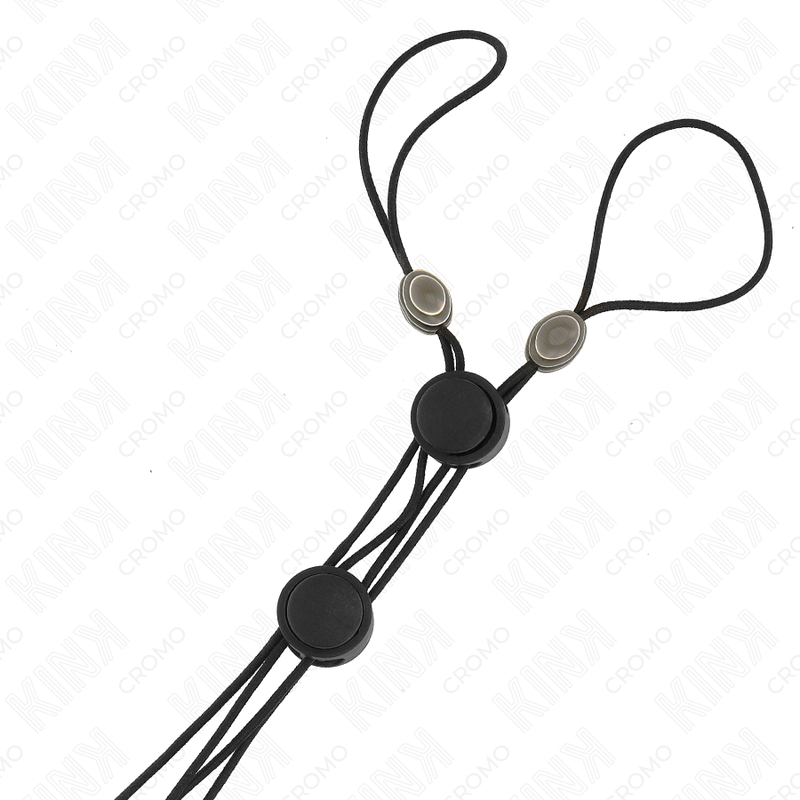 KINK - PINCES À TÉTONS DÉTAIL NOIR AVEC ÉLASTIQUE NOIR