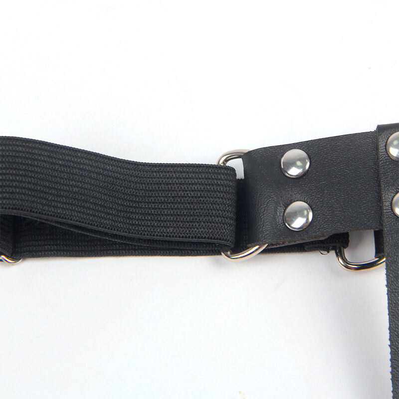 SUBBLIME - 953744 REGOLABILE IN PELLE PUNK GIARRETTIERA NERO TAGLIA UNICA