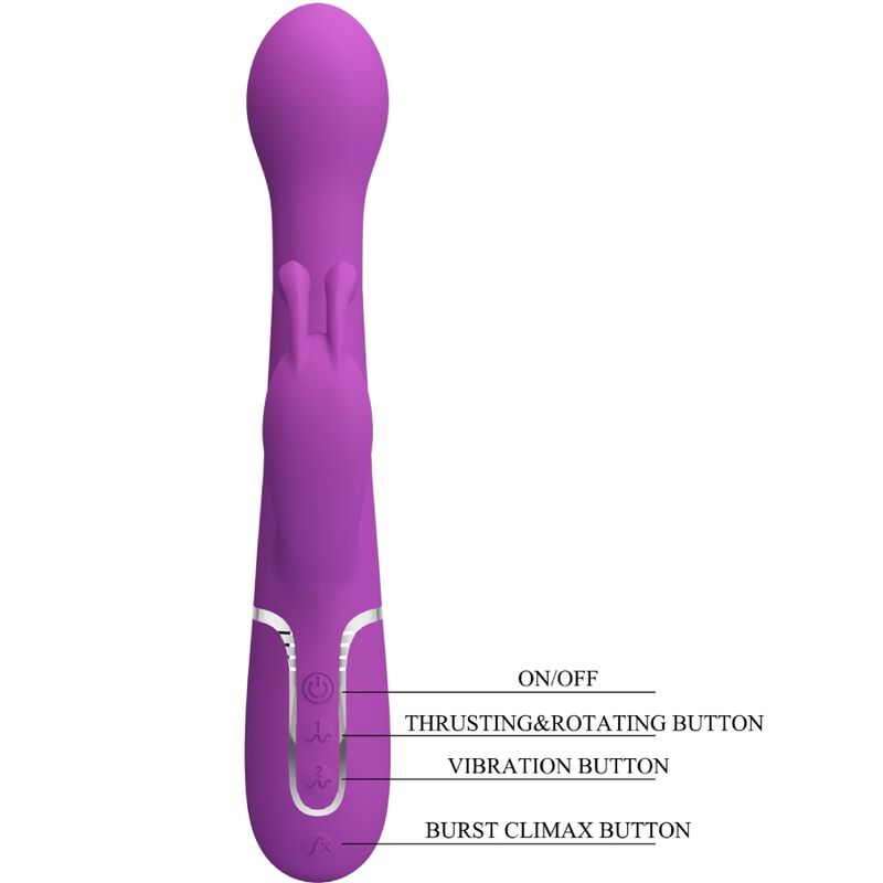 PRETTY LOVE - DEJON VIBROMASSEUR LAPIN MULTIFONCTION 3 EN 1 VIOLET