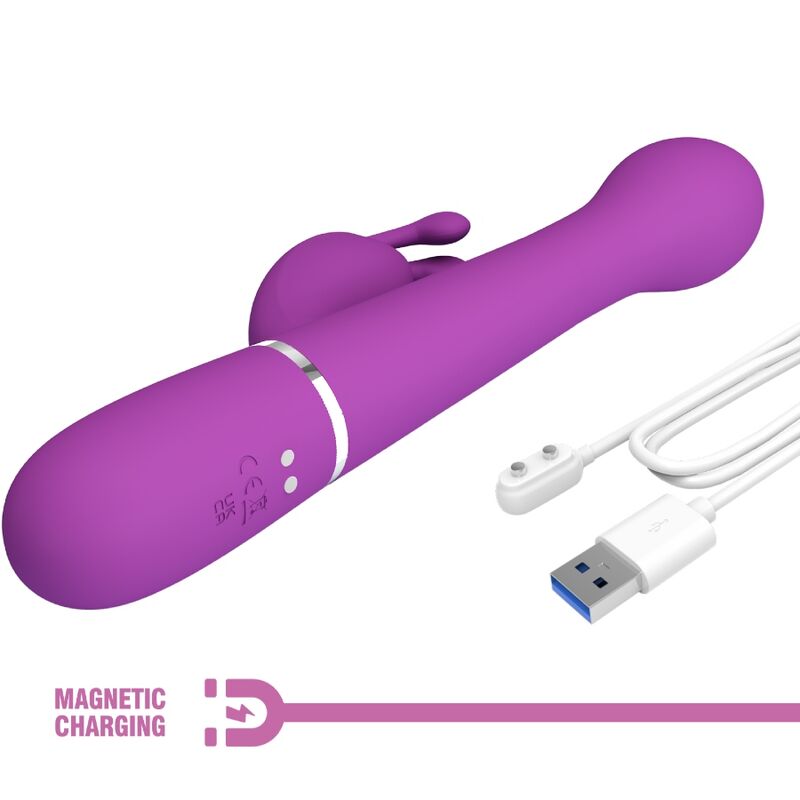 PRETTY LOVE - DEJON VIBROMASSEUR LAPIN MULTIFONCTION 3 EN 1 VIOLET