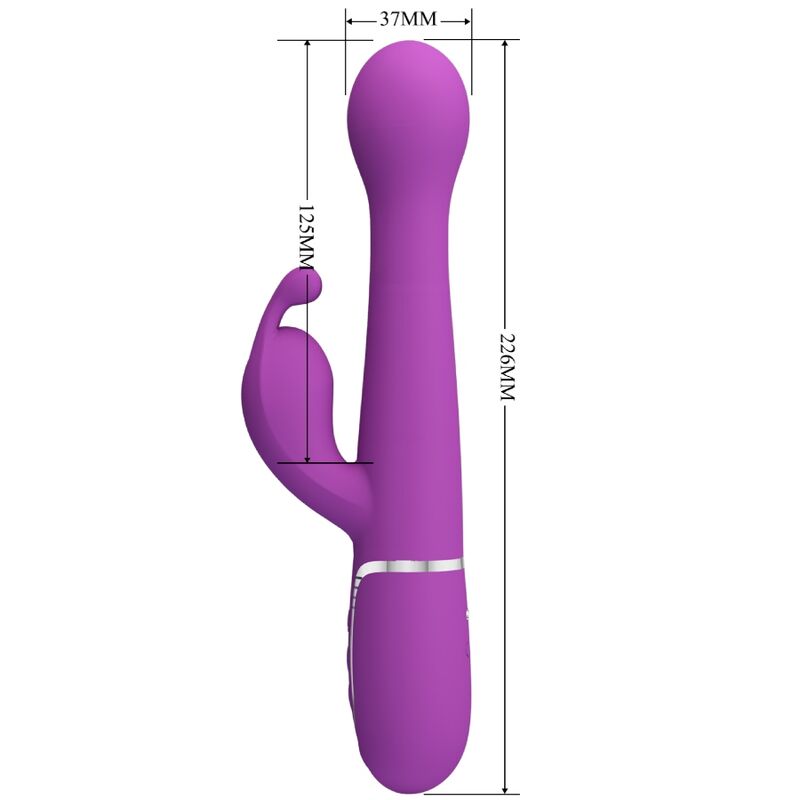 PRETTY LOVE - DEJON VIBROMASSEUR LAPIN MULTIFONCTION 3 EN 1 VIOLET