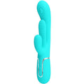 PRETTY LOVE - SHANIA TRIPLE RABBIT MULTIFUNKTION VIBRATOR 3 IN 1 BLAU