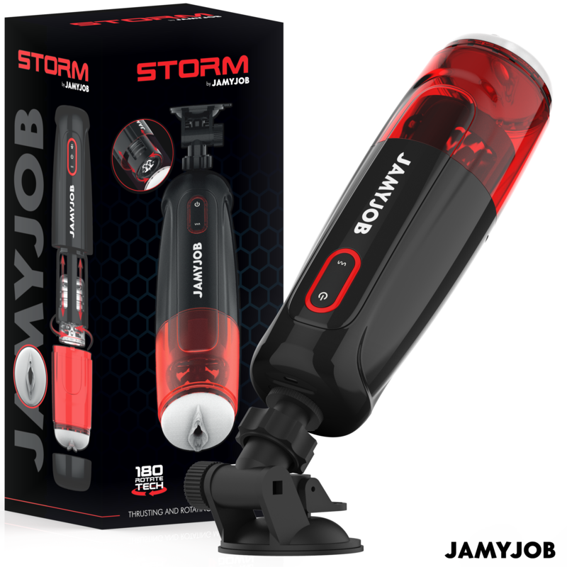JAMYJOB - MASTURBATEUR VAGINAL AUTOMATIQUE STORM 10 MODES DE ROTATION ET DE POUSSÉE