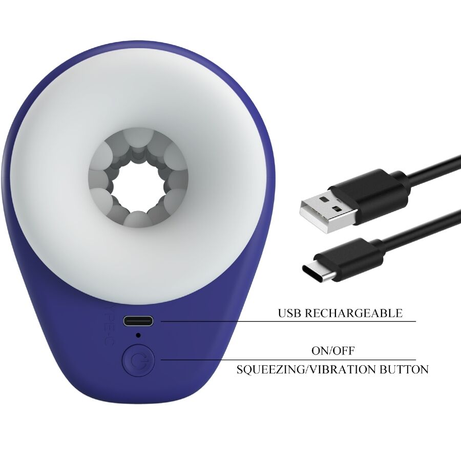 PRETTY LOVE - MASTURBATEUR MASCULIN DJ LADY AVEC VIBRATION 5 MODES VIOLET