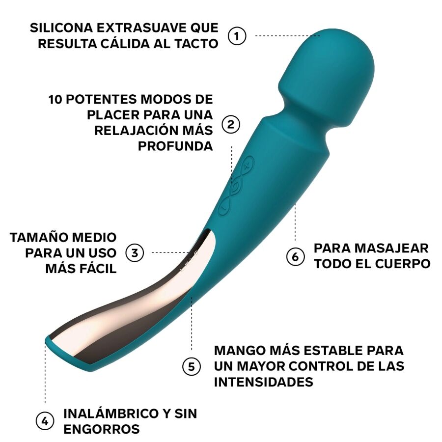 LELO - SMART WAND 2 MEDIUM OCEAN BLUE MASSAGER