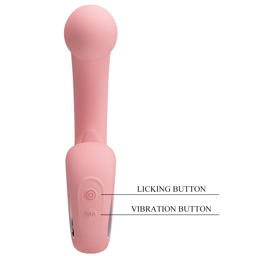 PRETTY LOVE - VIBROMASSEUR POINT G + STIMULATEUR CLITORIDIEN ERYNNYES 10 VIBRATIONS ROSE