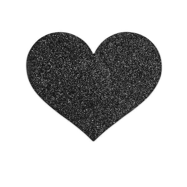 BIJOUX - INDISCREETS FLASH BLACK HEART NIPPLE CUTS
