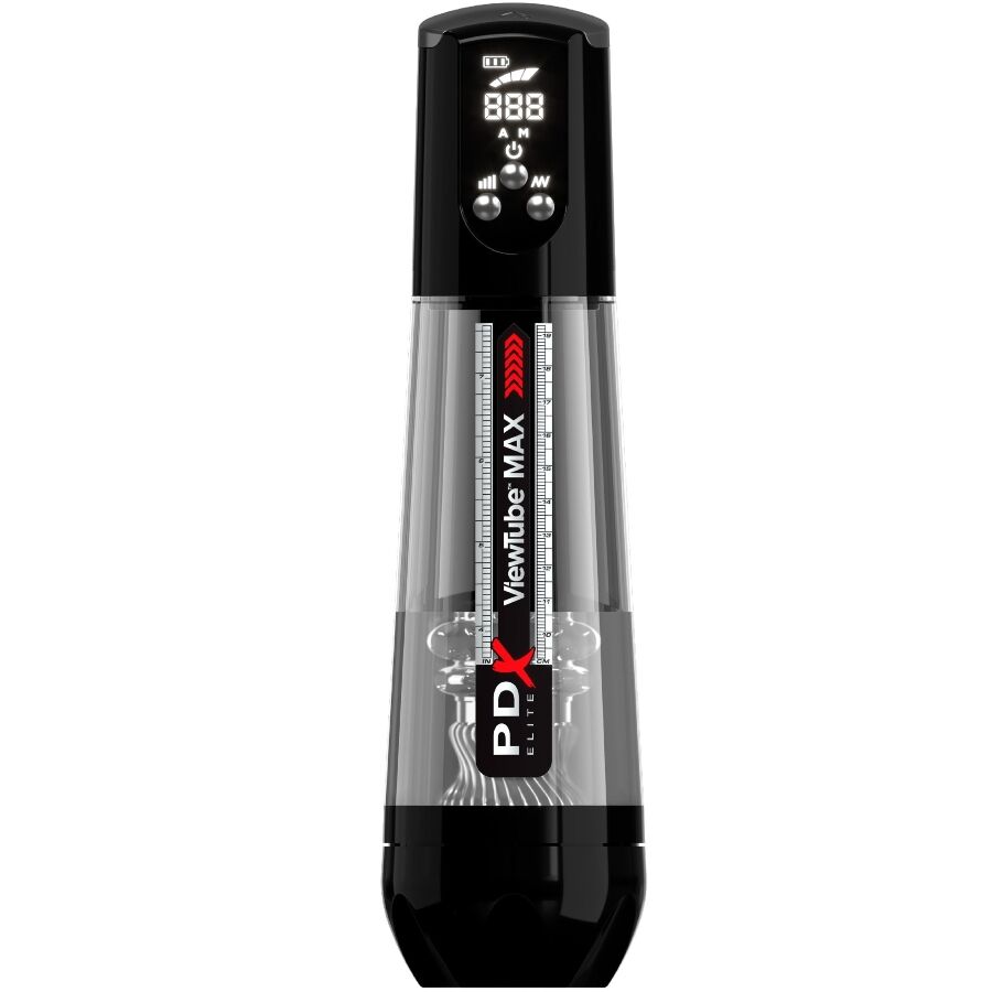 PDX ELITE - MASTURBATEUR AUTOMATIQUE VIEWTUBE MAX VIEW AVEC SUCCION TRANSFORMEE