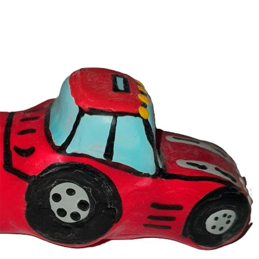 CONDOMERIE - HANDBEMALTE NOVELTY-KONDOME TRAKTOR ROT XL