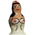 CONDOMERIE - HANDBEMALTE NOVELTY KONDOME KRANKENSCHWESTER SCHWARZ