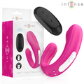INTENSE - STIMULATEUR ET VIBRATEUR DOUBLE EN U JANET AVEC TÉLÉCOMMANDE ROSE