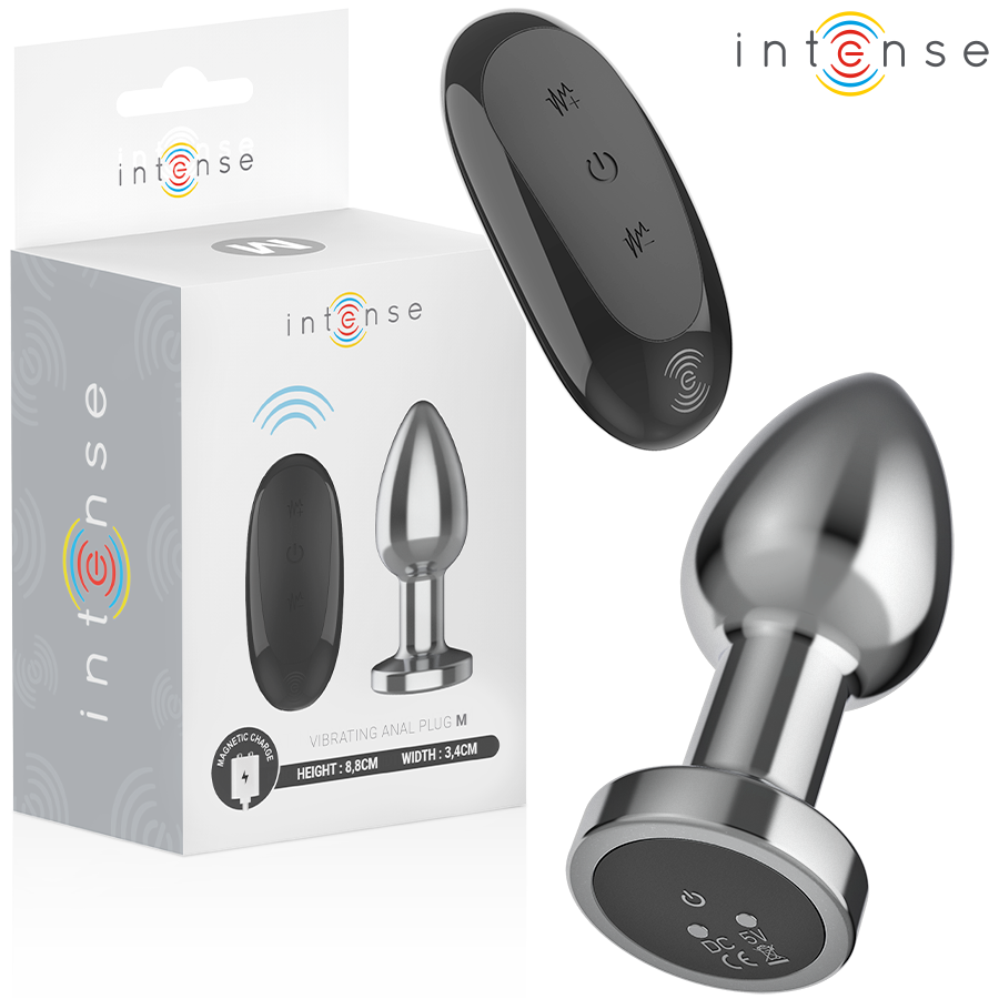 INTENSE - PLUG ANAL MÉTAL 10 VIBRATIONS AVEC TÉLÉCOMMANDE