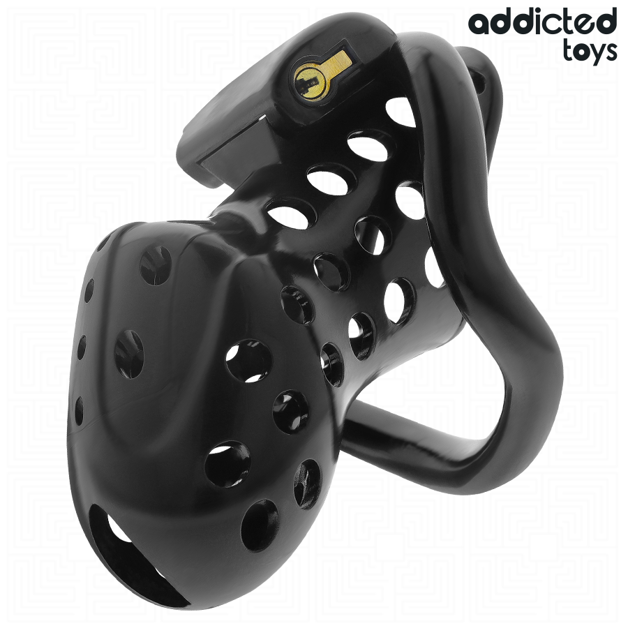 ADDICTED TOYS LOCKED - CHAINED HOLLOW PENIS CAGE 10.5 CM