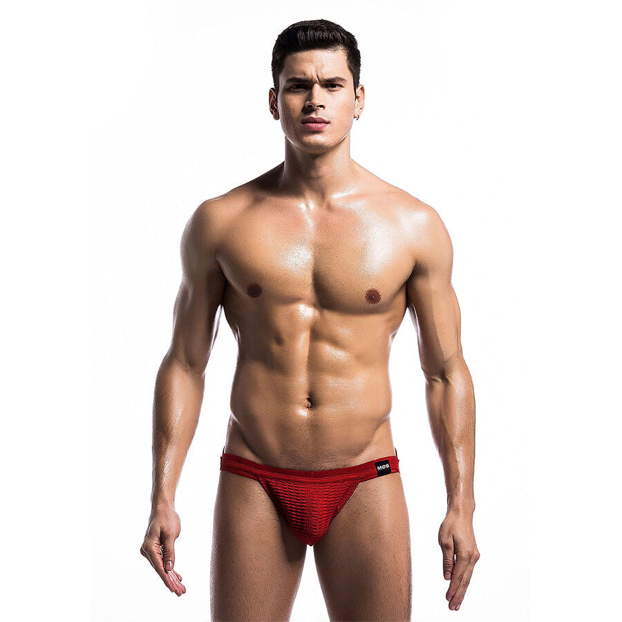 MOB - SLIP DE BAIN JOCKSTRAP ROUGE FÉTICHE TAILLE XL