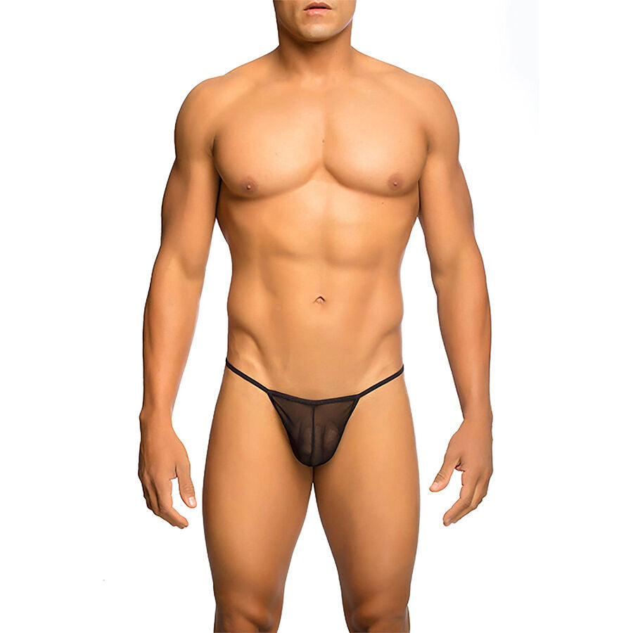 MOB - TRANSPARENTER T-STRING SCHWARZ GRÖSSE S/M
