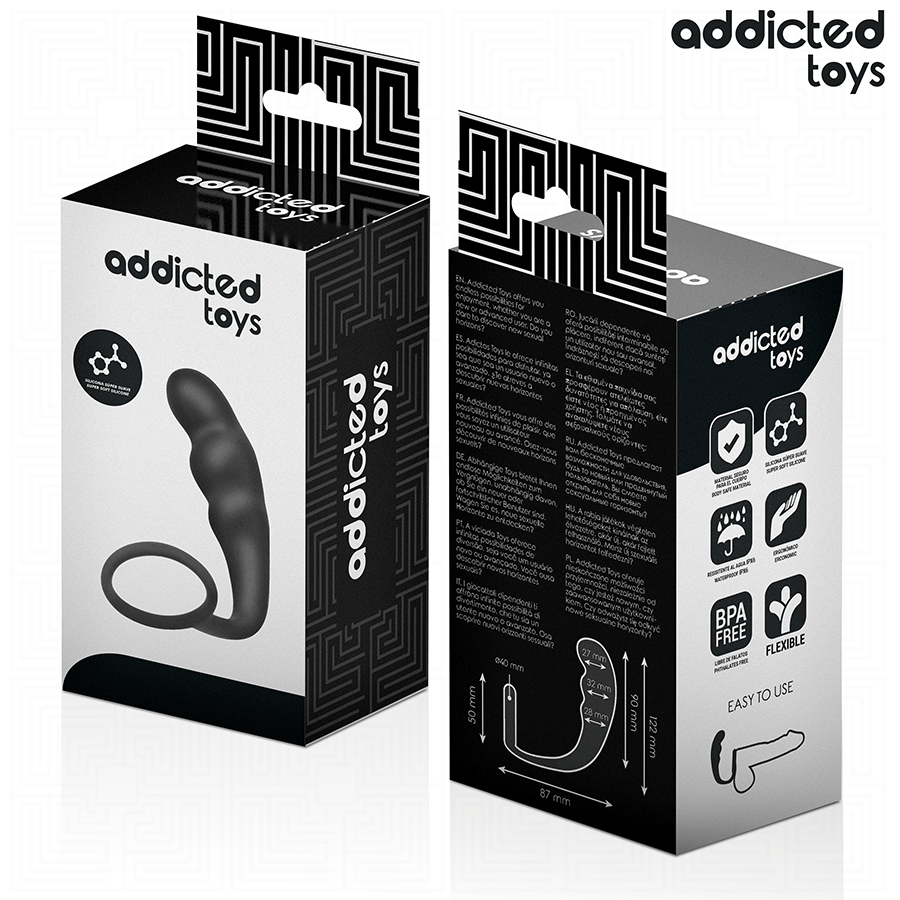 ADDICTED TOYS - PLUG ANAL AVEC ANNEAU SILICONE MODÈLE 4