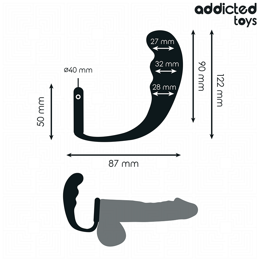 ADDICTED TOYS - PLUG ANAL AVEC ANNEAU SILICONE MODÈLE 4