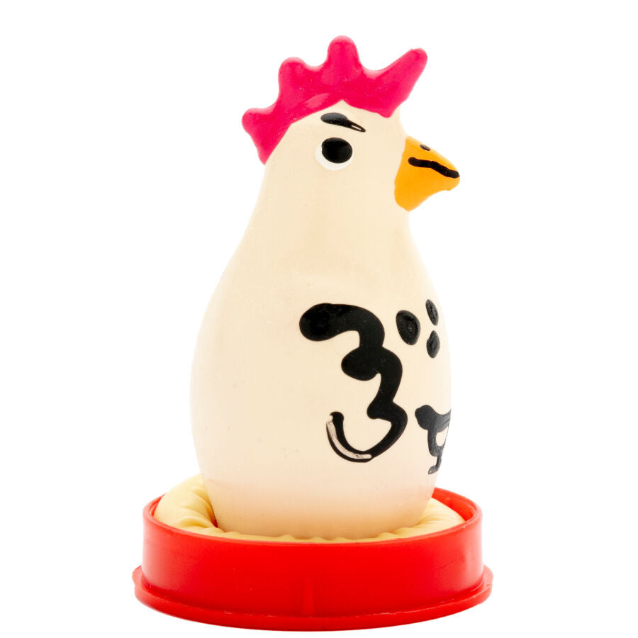 CONDOMERIE - PRÉSERVATIFS NOUVEAUTÉ PEINTS À LA MAIN COQ FIER
