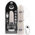 COCK MILLER - DILDO MIT SAUGNAPF, LICHT UND VIBRATION MIT FERNBEDIENUNG WEISS 20,5 CM