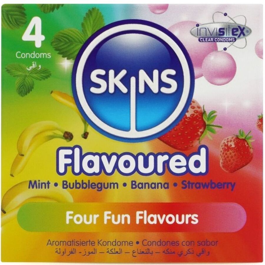 SKINS - MULTI SAVEURS PRÉSERVATIFS PREMIUM PACK 4