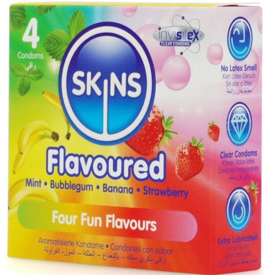 SKINS - MULTI SAVEURS PRÉSERVATIFS PREMIUM PACK 4