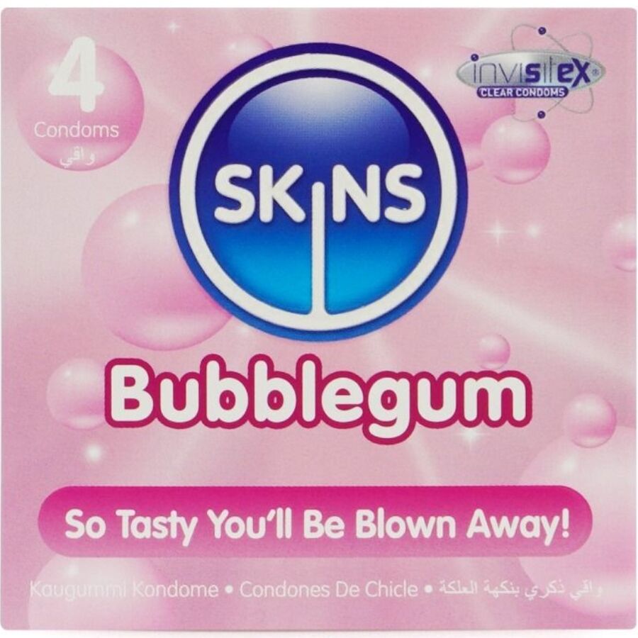 SKINS - PRÉSERVATIFS PREMIUM BUBBLEGUM LOT DE 4